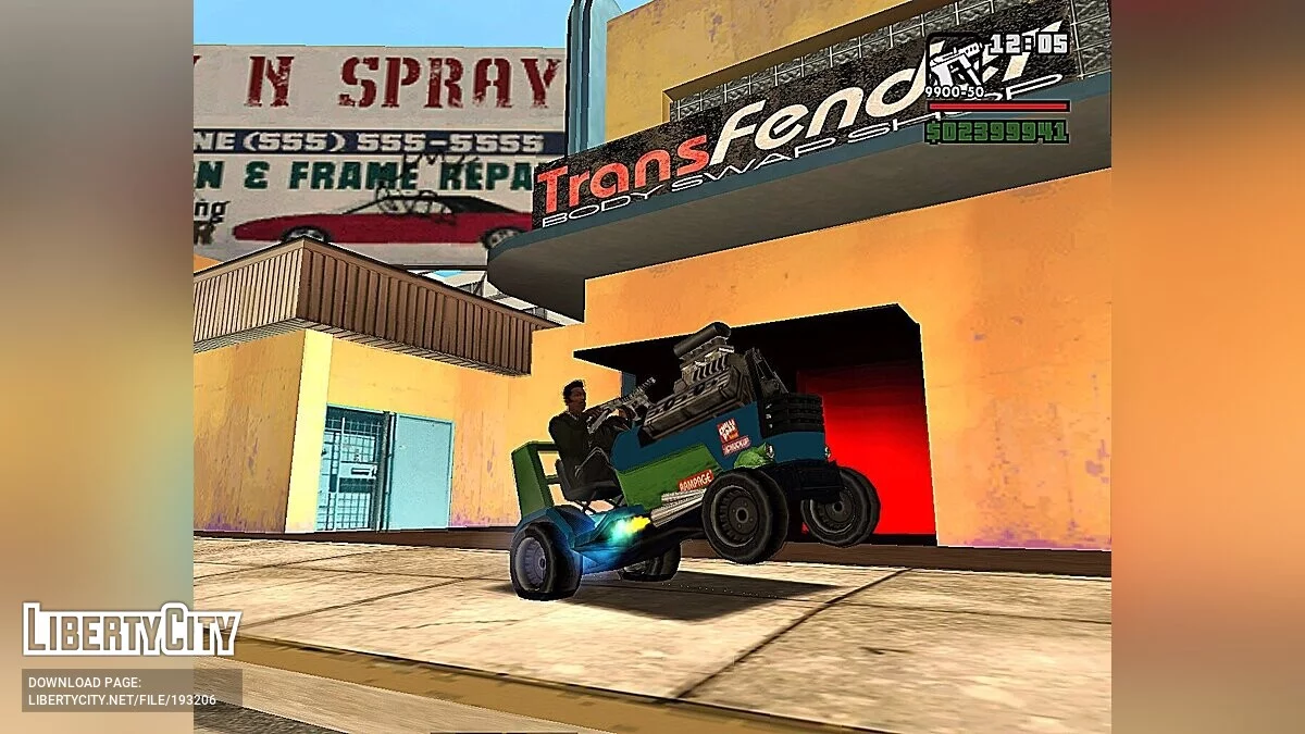 Mower Stunt DRAG (SA Style) - Прокачанная газонокосилка / GTA San Andreas
