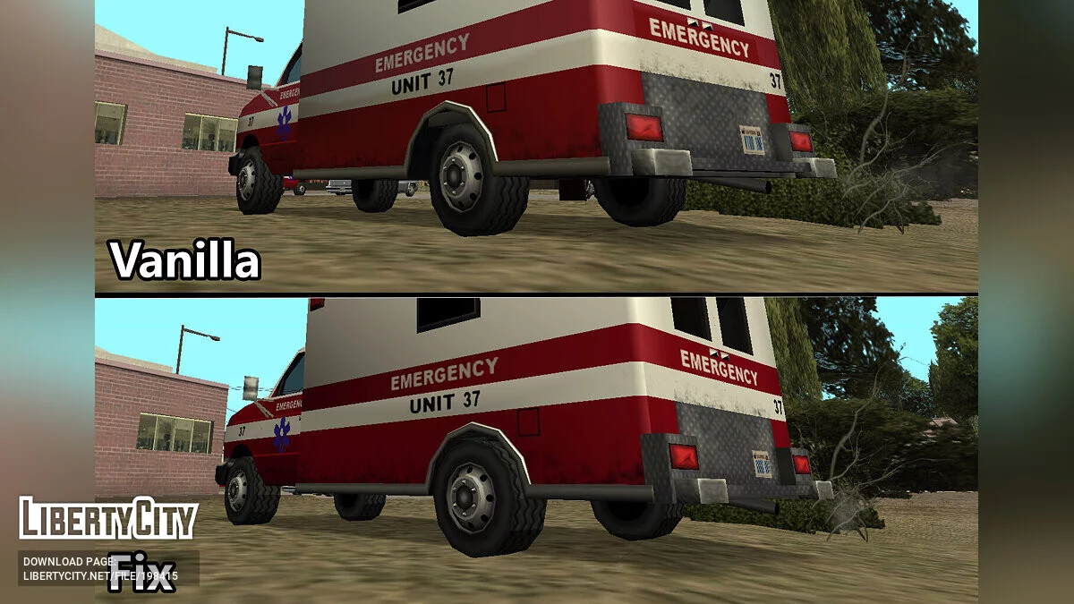Фикс машины Скорой Помощи / GTA San Andreas