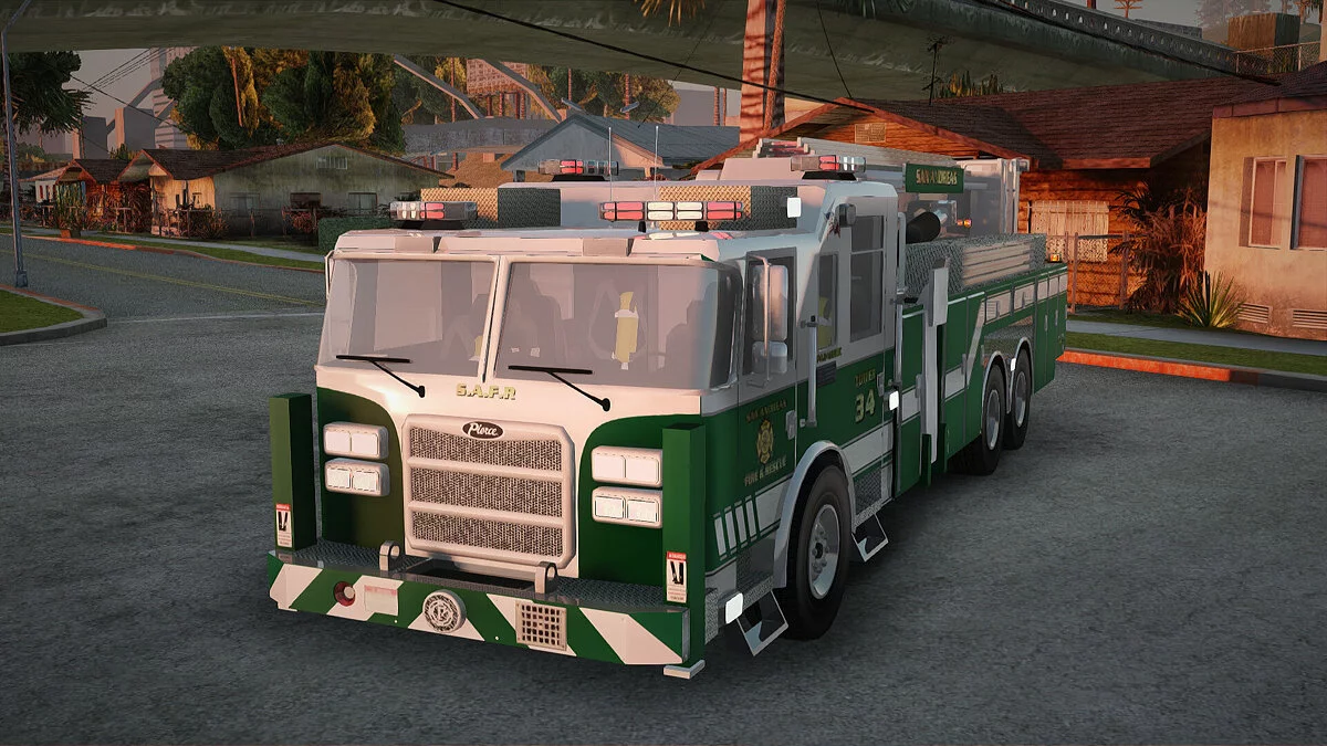 Pierce Arrow Midmount Aerialscope SAFR Tower 34 / GTA San Andreas