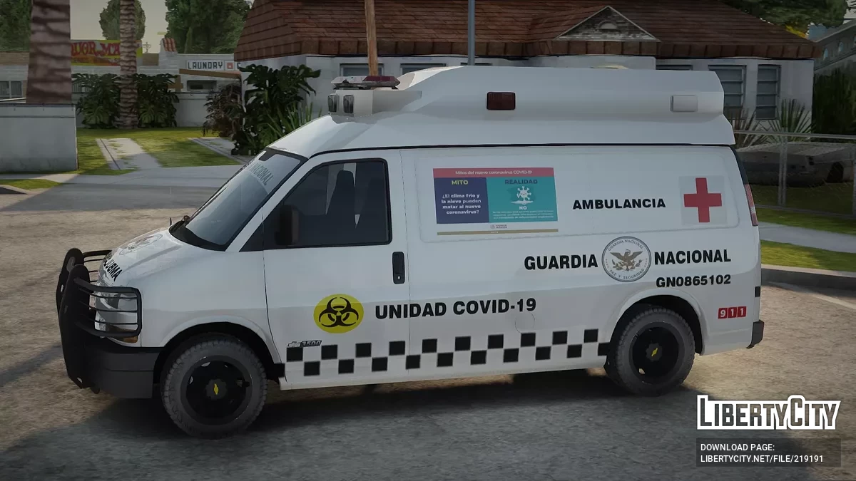 Ambulancia Guardia Nacional Mexicana (unidad COVID-19) / GTA San Andreas