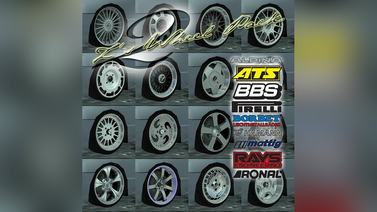Z's wheel pack 2 для GTA San Andreas - Картинка #1
