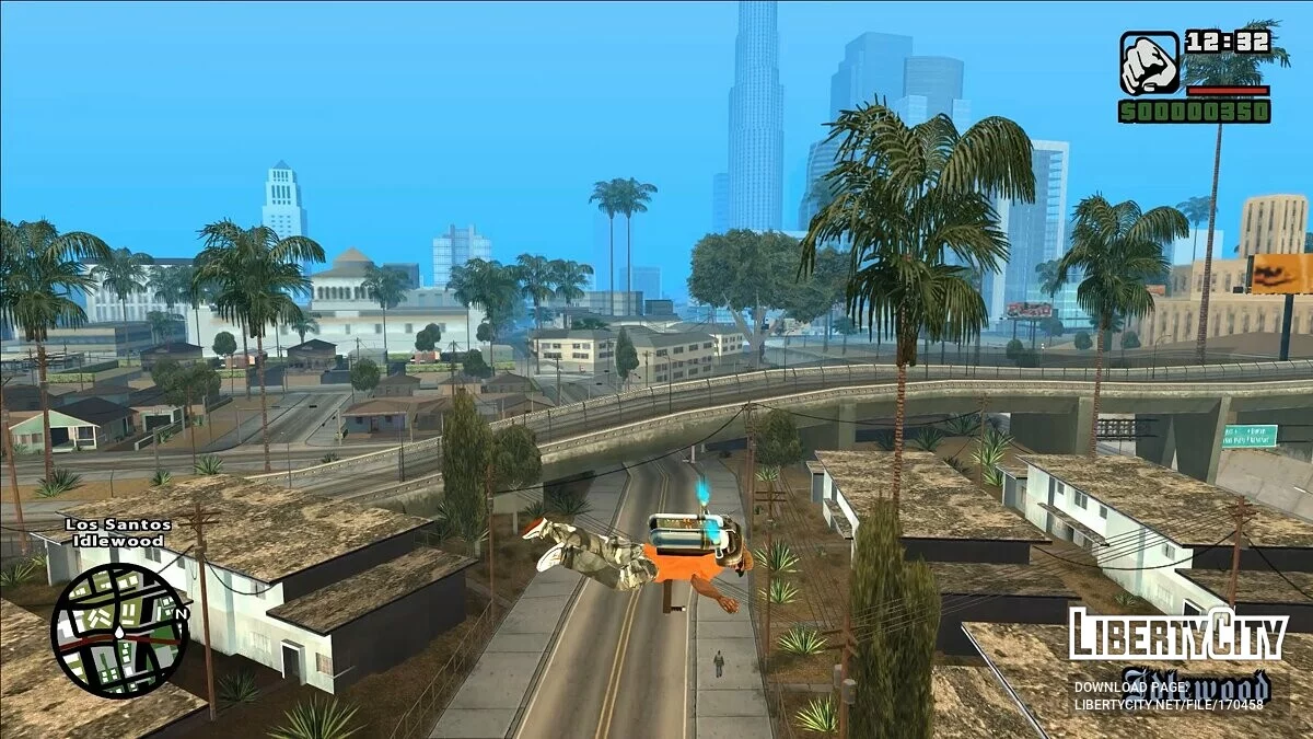 Горизонтальный полёт на реактивном ранце в GTA San Andreas / GTA San Andreas