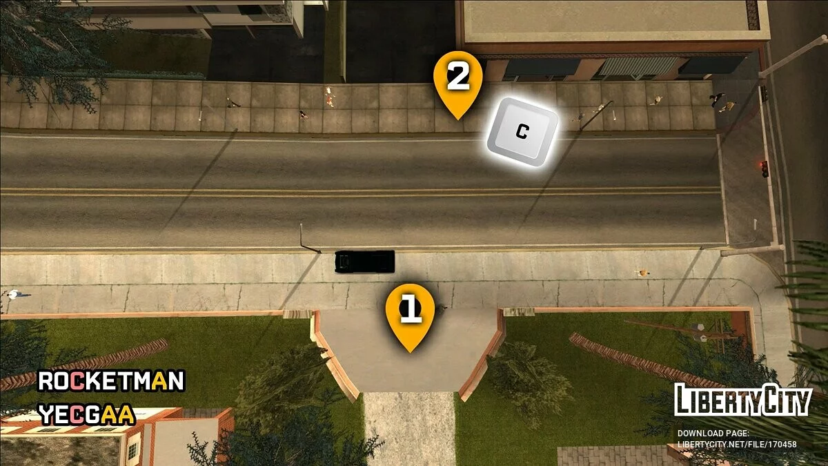 Горизонтальный полёт на реактивном ранце в GTA San Andreas / GTA San Andreas