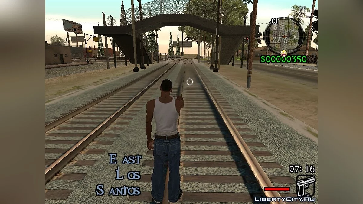 Видоизменённый интерфейс с радаром сверху / GTA San Andreas