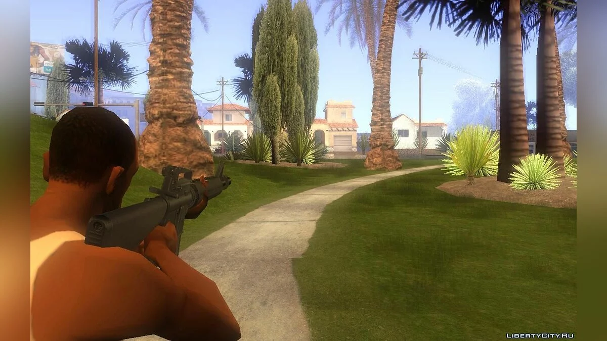 Gun animations IV style ( fixed ) / GTA San Andreas