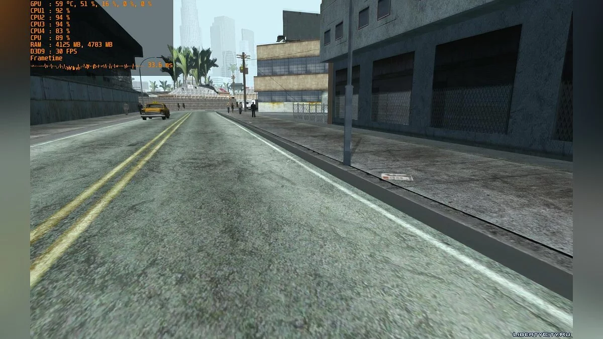Листья, газеты и мусор на дорогах GTA SA / GTA San Andreas