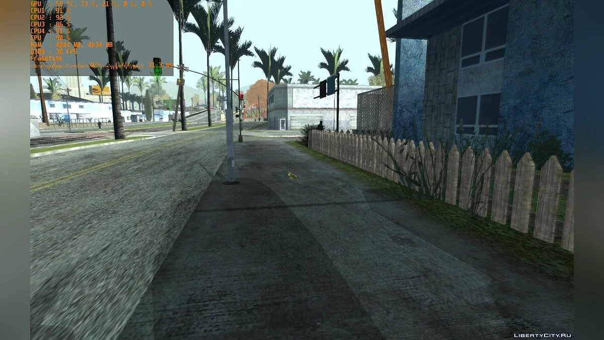 Листья, газеты и мусор на дорогах GTA SA / GTA San Andreas