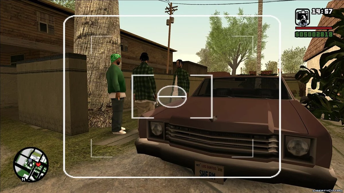 Возможность приседать с камерой / GTA San Andreas