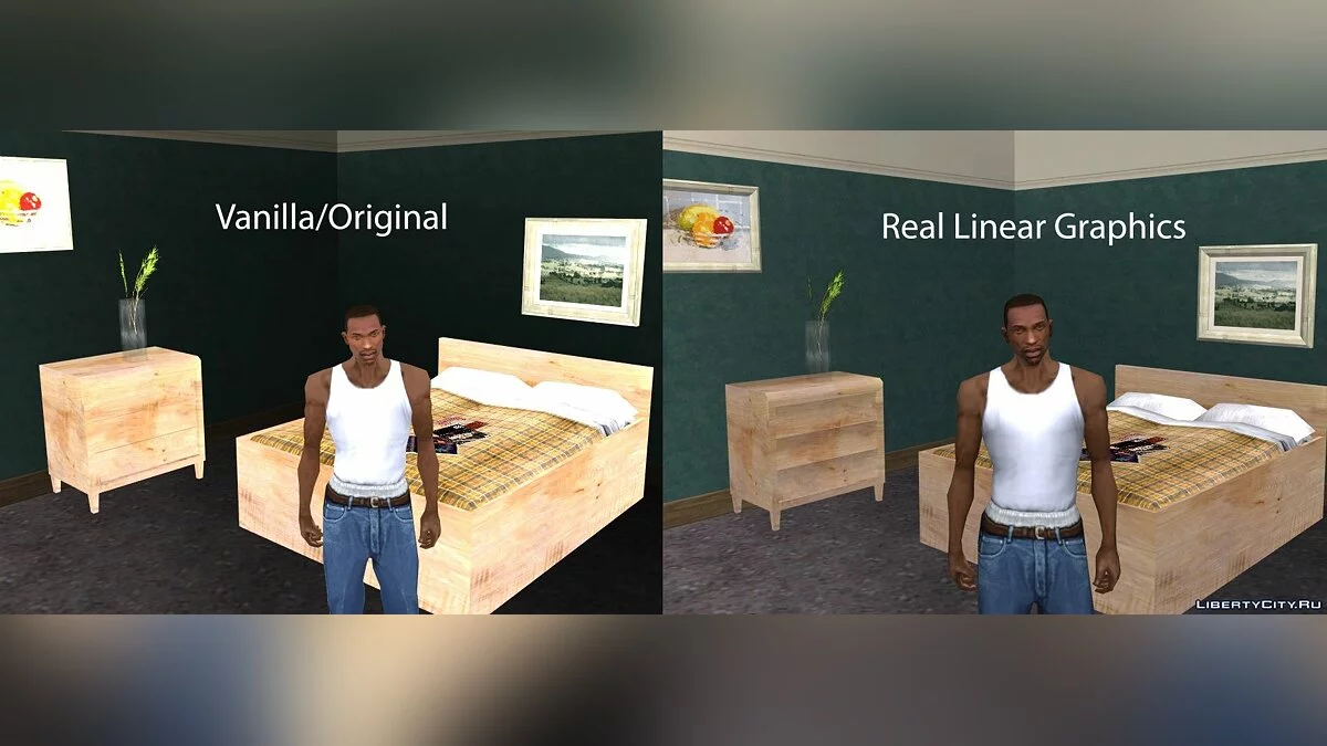 Real Linear Graphics v2.6 - Реалистичные цвета (Обновление от 23.07.2022) / GTA San Andreas