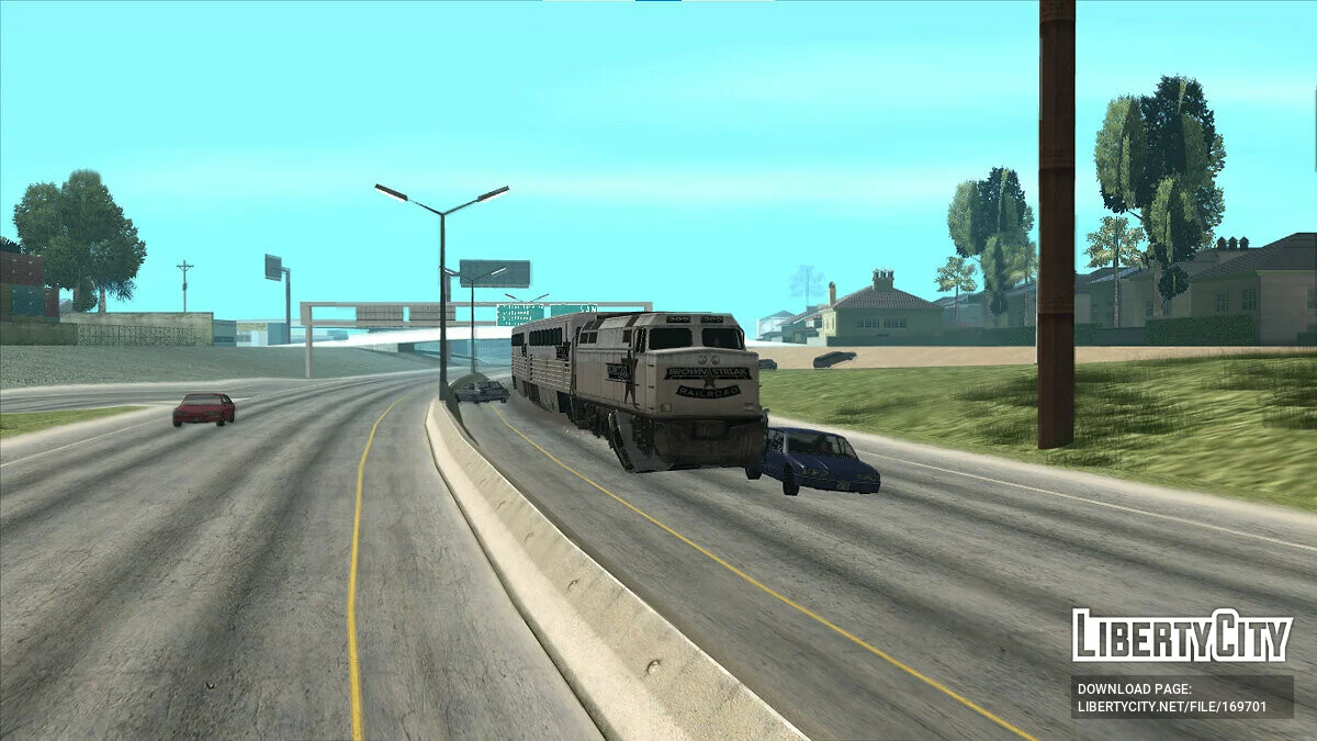 Поезд на улицах и шоссе / GTA San Andreas