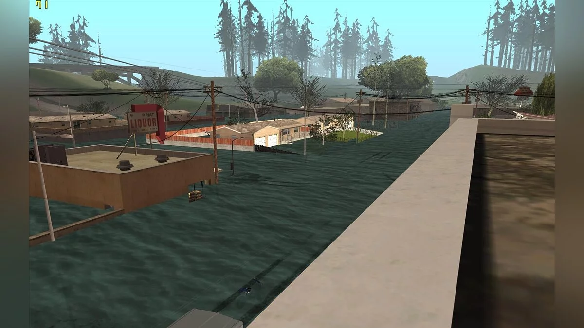 Наводнение в посёлке. / GTA San Andreas