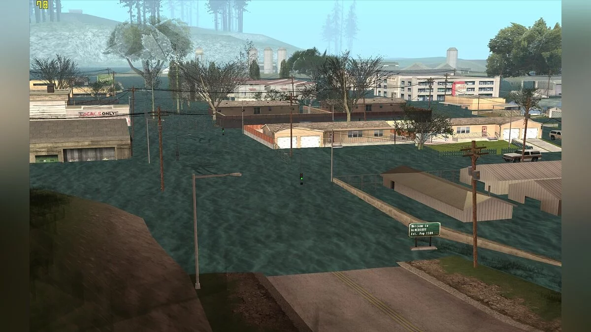 Наводнение в посёлке. / GTA San Andreas