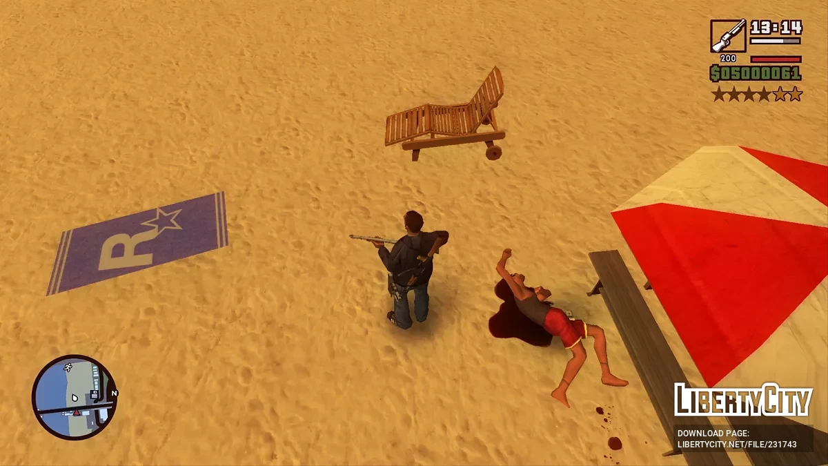 Реалистичная конфигурация физики пуль с эффектом рэгдолл / GTA San Andreas