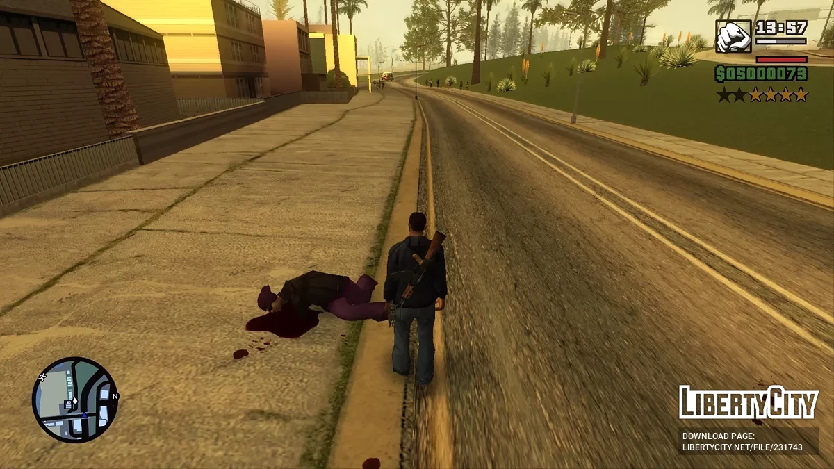 Реалистичная конфигурация физики пуль с эффектом рэгдолл / GTA San Andreas