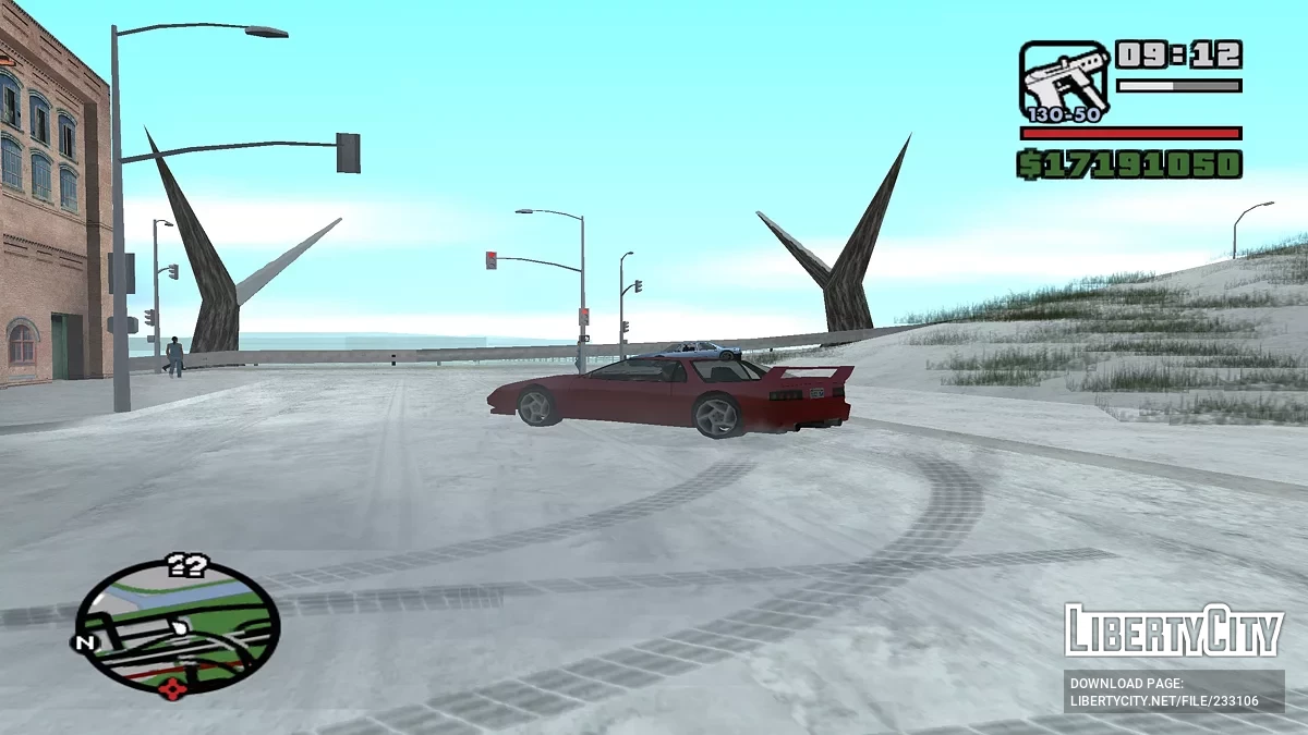 Гололед на дорогах / GTA San Andreas