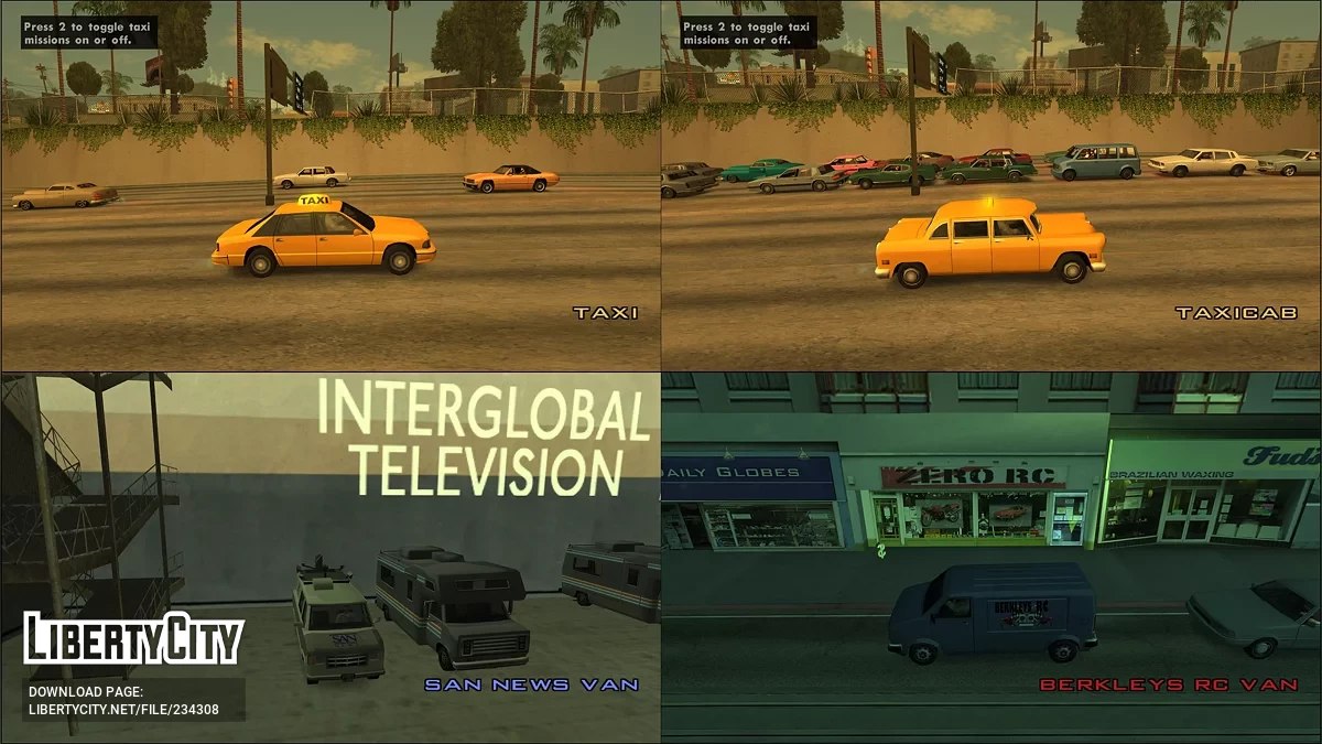 Названия транспортных средств с брендом / GTA San Andreas