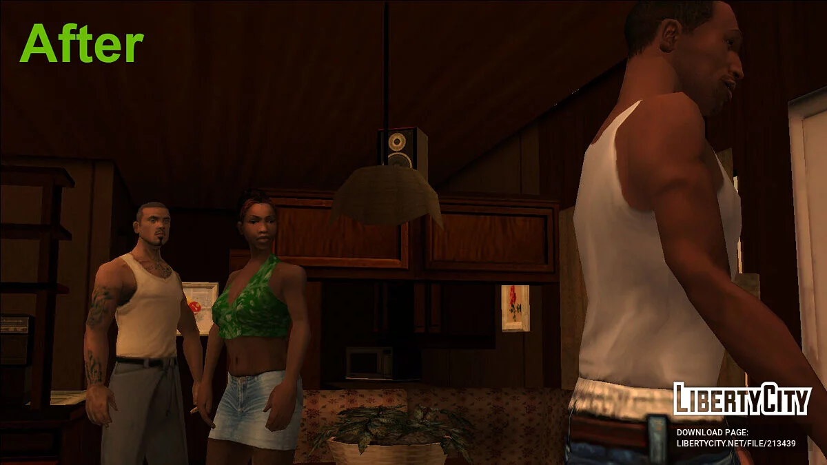 Фикс положение картин в трейлере Angel Pine / GTA San Andreas