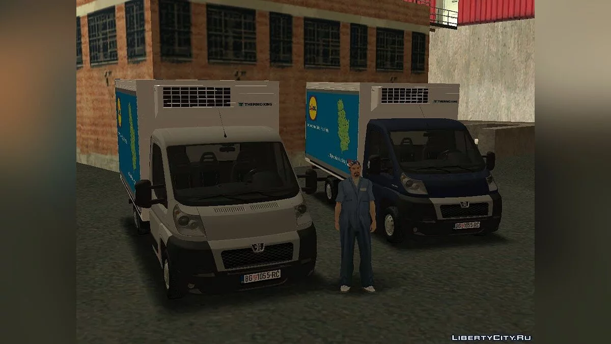 Peugeot Boxer Lidl Worker / GTA San Andreas