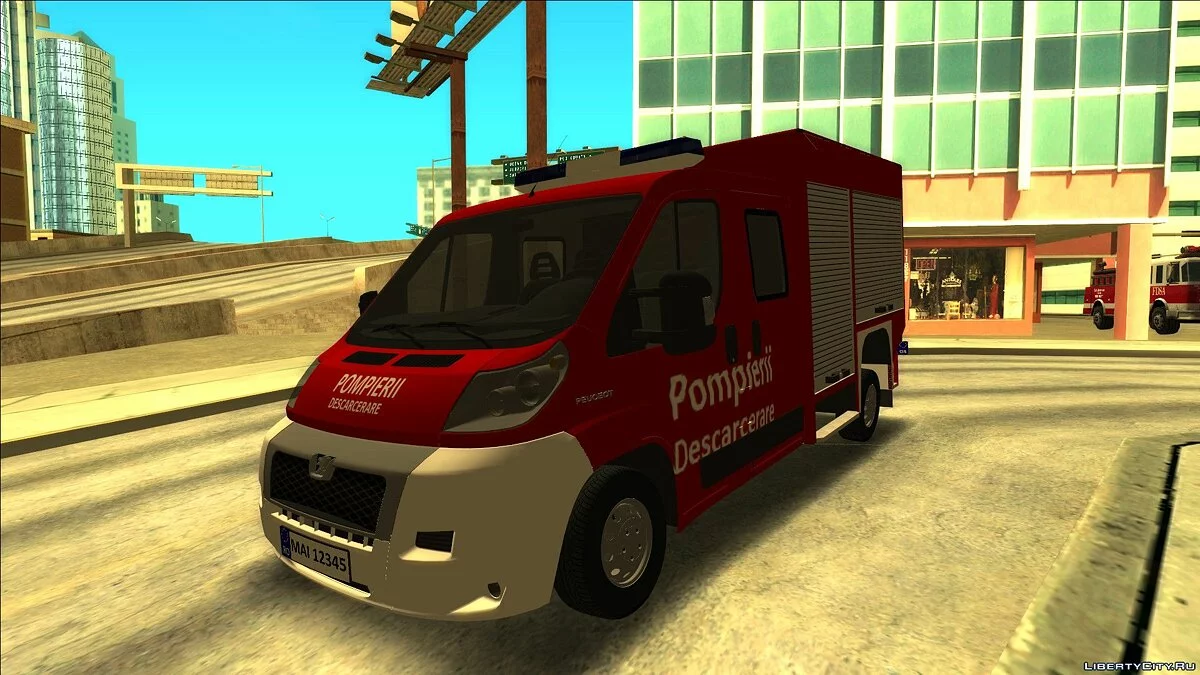 Peugeot Boxer Pompierii - Descarcerare / GTA San Andreas