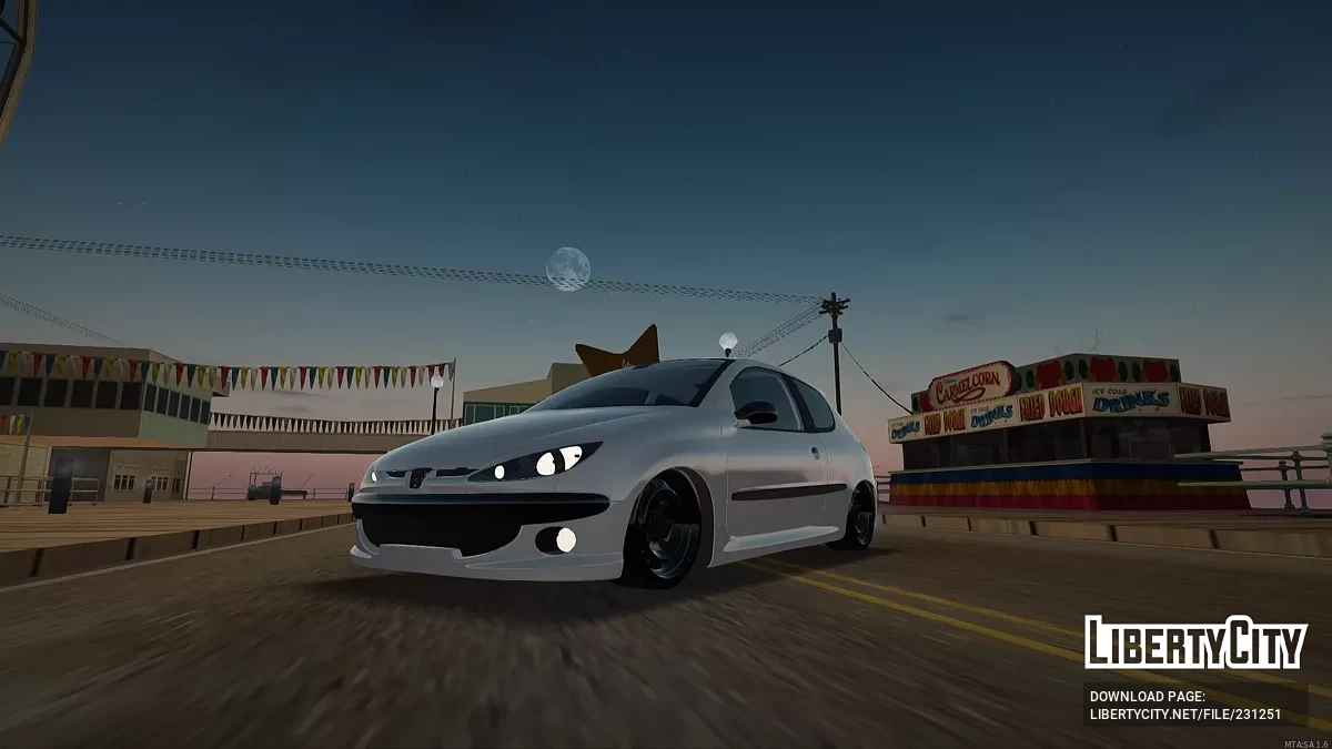 Peugeot 206 – Индивидуальные аксессуары и версия с изменением цвета / GTA San Andreas