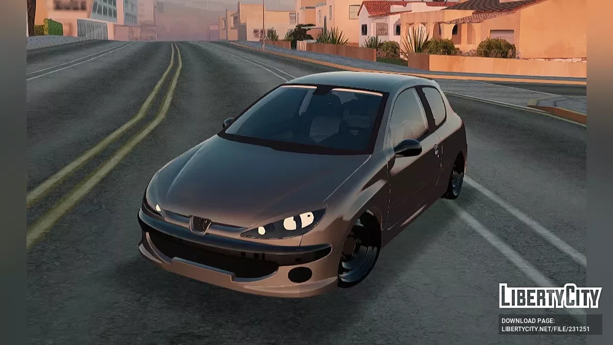 Peugeot 206 – Индивидуальные аксессуары и версия с изменением цвета / GTA San Andreas