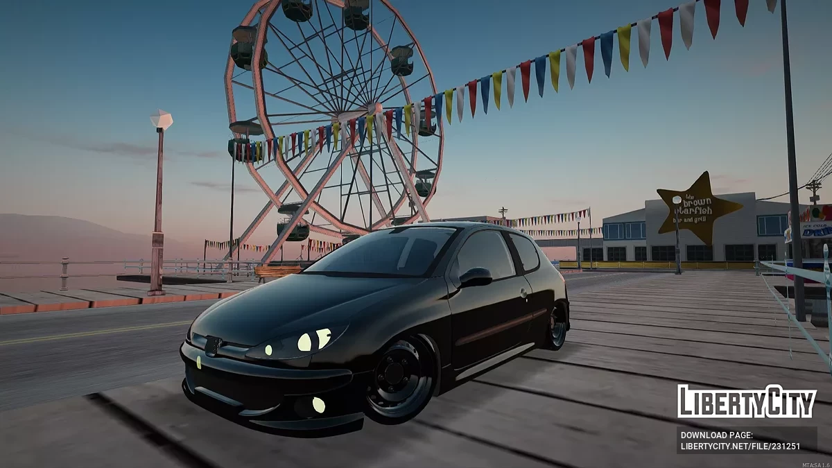 Peugeot 206 – Индивидуальные аксессуары и версия с изменением цвета / GTA San Andreas