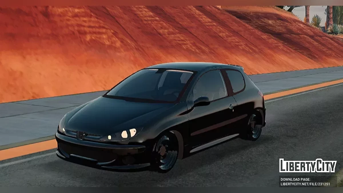 Peugeot 206 – Индивидуальные аксессуары и версия с изменением цвета / GTA San Andreas
