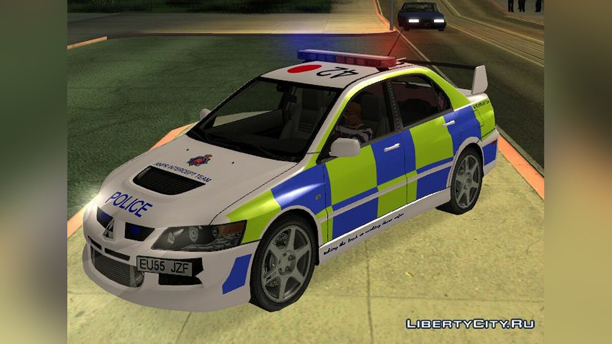 Скачать Mitsubishi Evo UK Police для GTA San Andreas