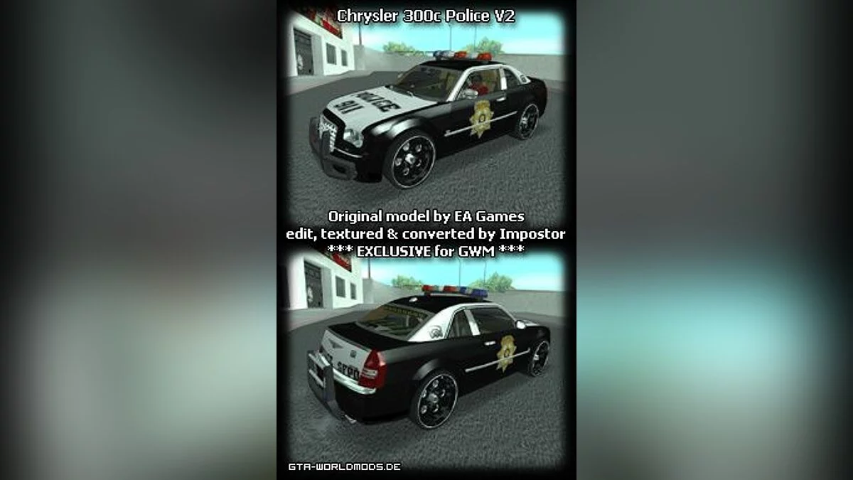Chrysler 300c Police V2 / GTA San Andreas