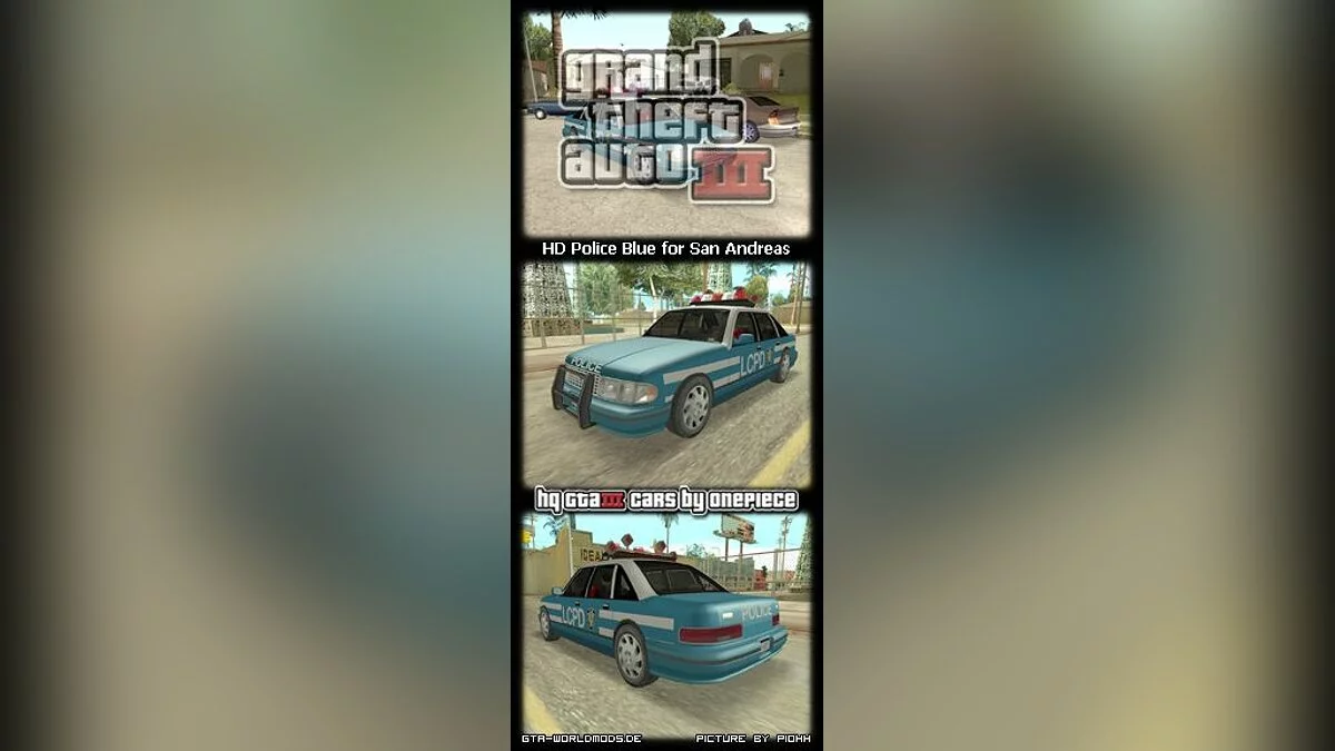HD blue police SA / GTA San Andreas