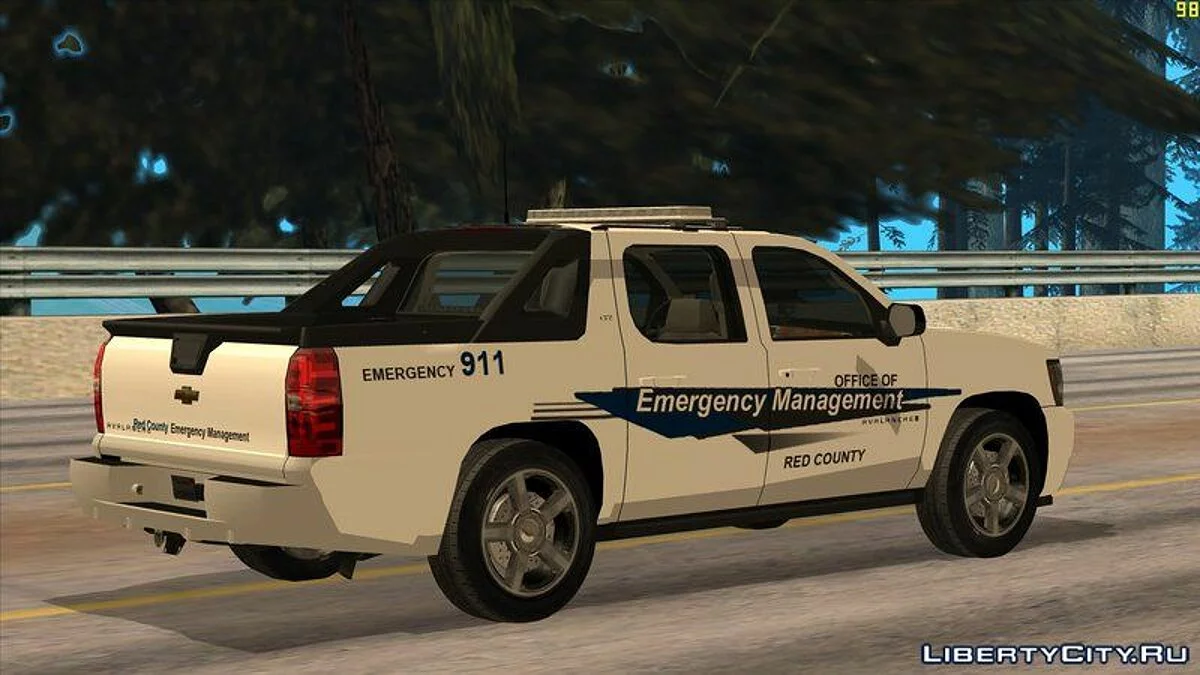 2008 Chevy Avalanche Red County Office of Emergency Management / GTA San Andreas