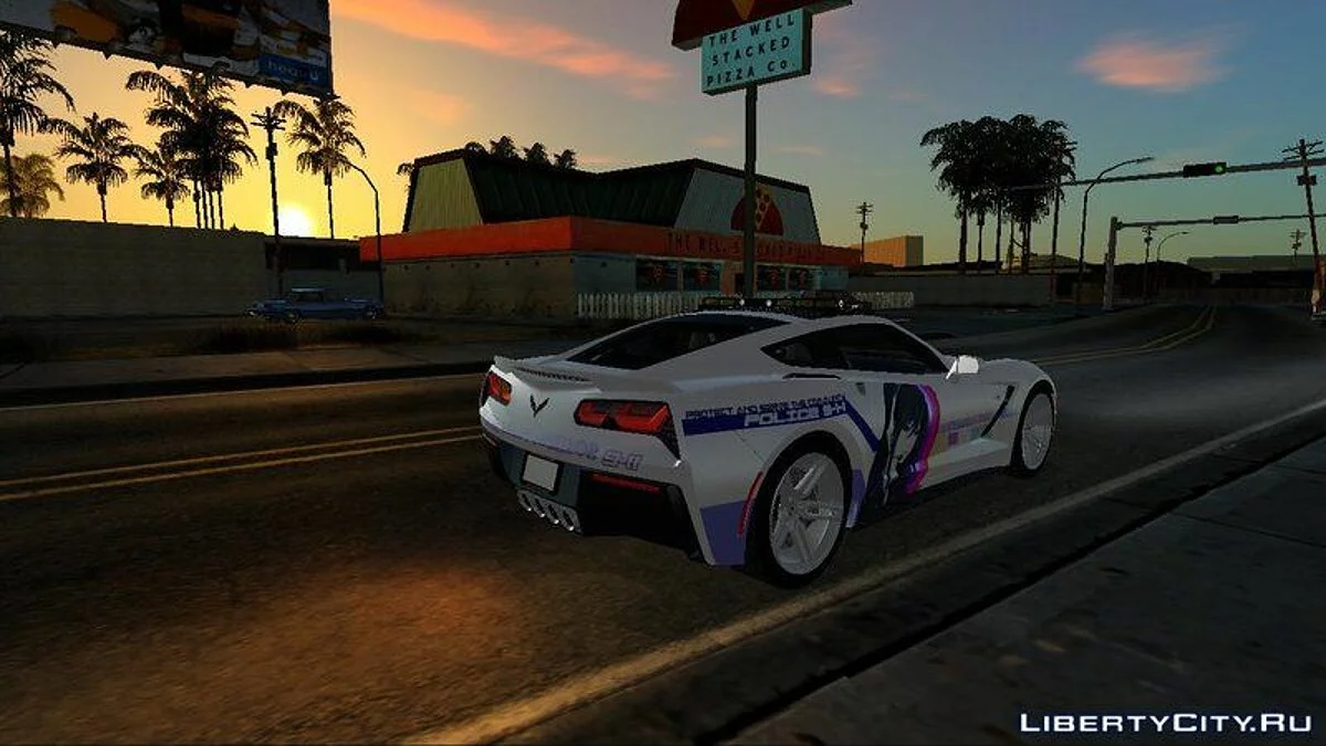 Chevrolet Corvette C7 Stingray Itasha Police / GTA San Andreas