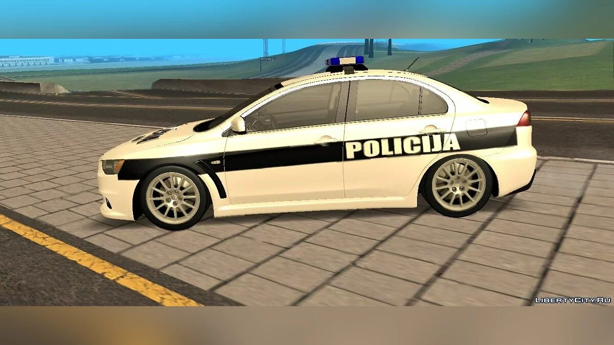 Mitsubishi Lancer Evolution X POLICIJA BiH - Полиция Латвии / GTA San Andreas