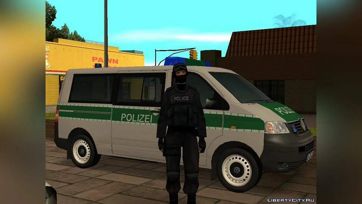 Volkswagen Transporter 5 Polizei / GTA San Andreas