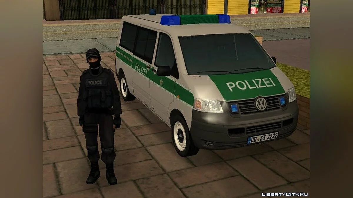 Volkswagen Transporter 5 Polizei / GTA San Andreas