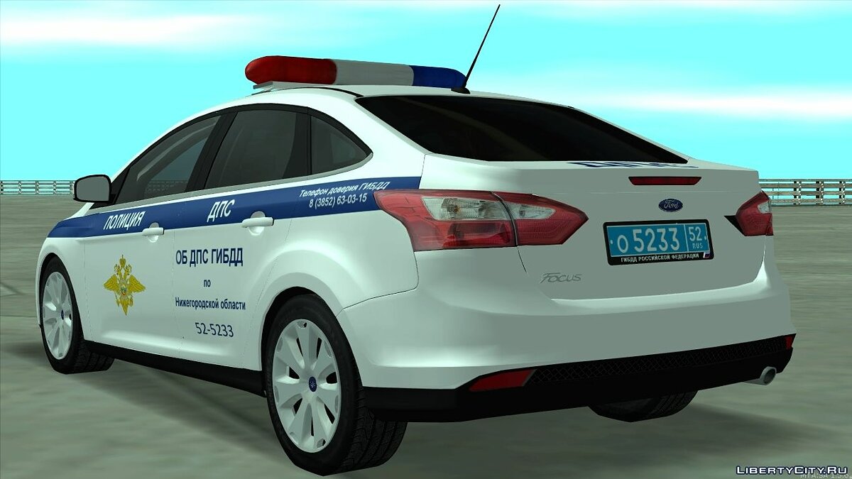 Скачать Ford Focus ОБ ДПС ГИБДД для GTA San Andreas