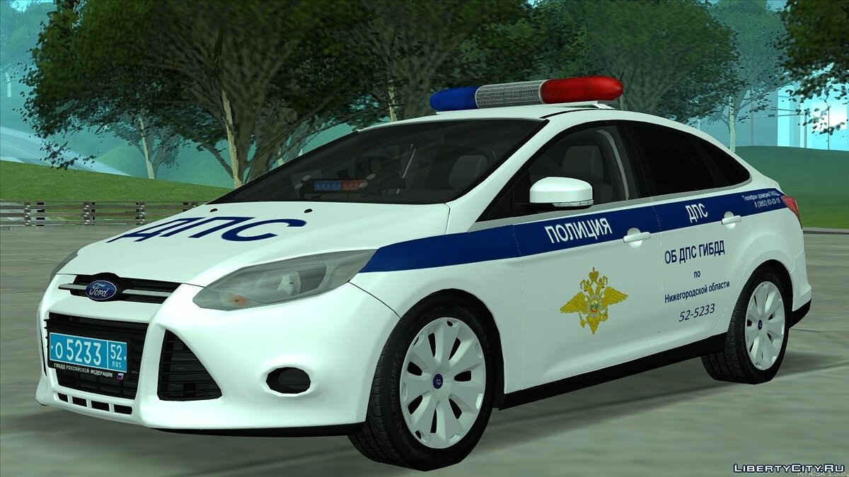 Скачать Ford Focus ОБ ДПС ГИБДД для GTA San Andreas