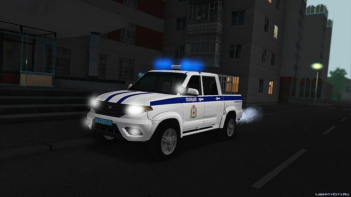UAZ Patriot Пикап Полиция (кинологическая служба) / GTA San Andreas