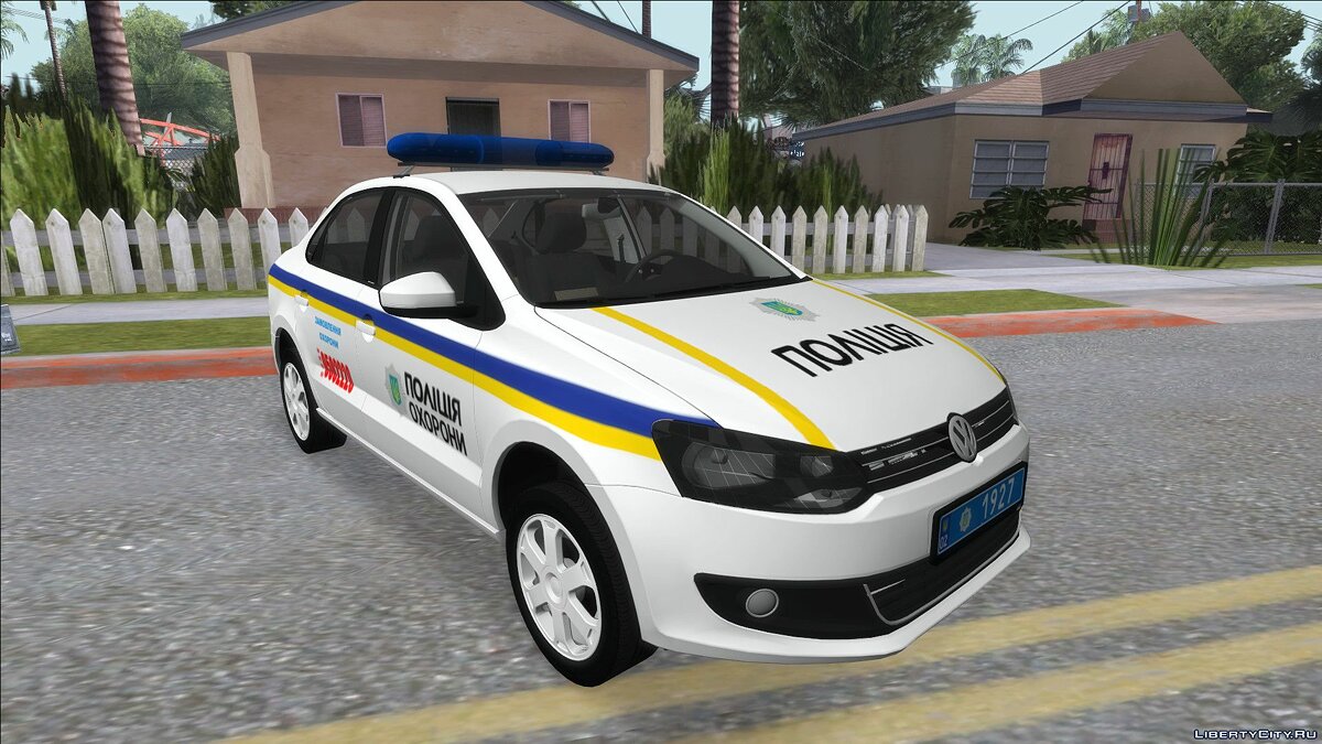 Скачать Volkswagen Polo Полиция Украины для GTA San Andreas