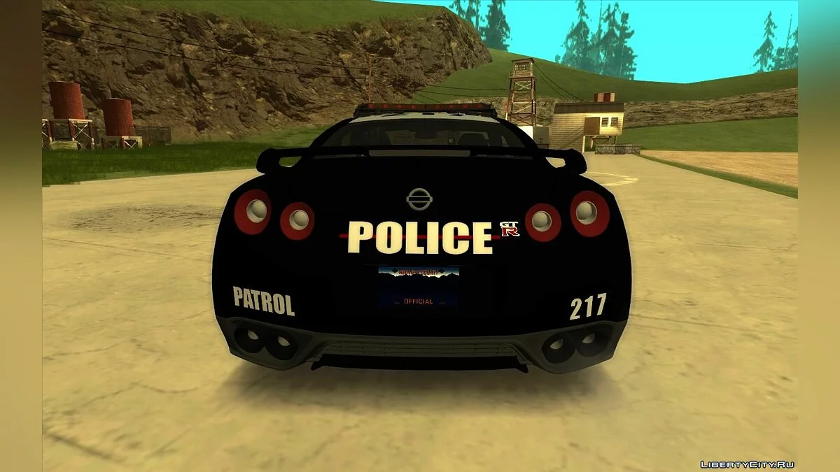 Nissan GT-R Black Edition - Полиция  / GTA San Andreas