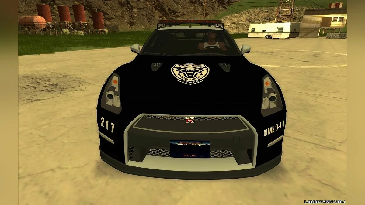 Nissan GT-R Black Edition - Полиция  / GTA San Andreas