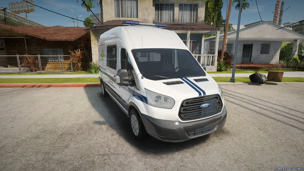 Скачать Ford Transit 2018 Дежурная Часть ГУВД (ППС) + маячки для МТА для  GTA San Andreas