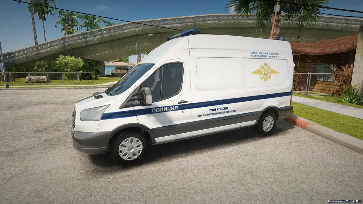 Ford Transit 2018 Дежурная Часть ГУВД (ППС) + маячки для МТА / GTA San Andreas