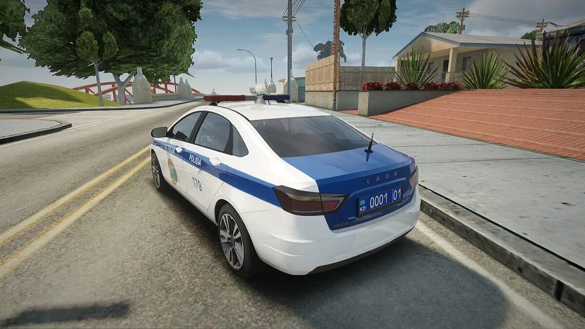 LADA VESTA в цветографике «PATRULDIK POLISIA» / GTA San Andreas