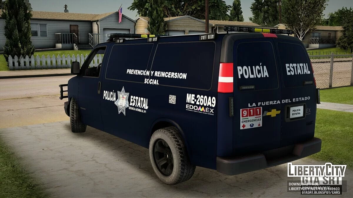 Inmate Transport Unit of the State Police of Mexico Chevrolet Express / GTA San Andreas