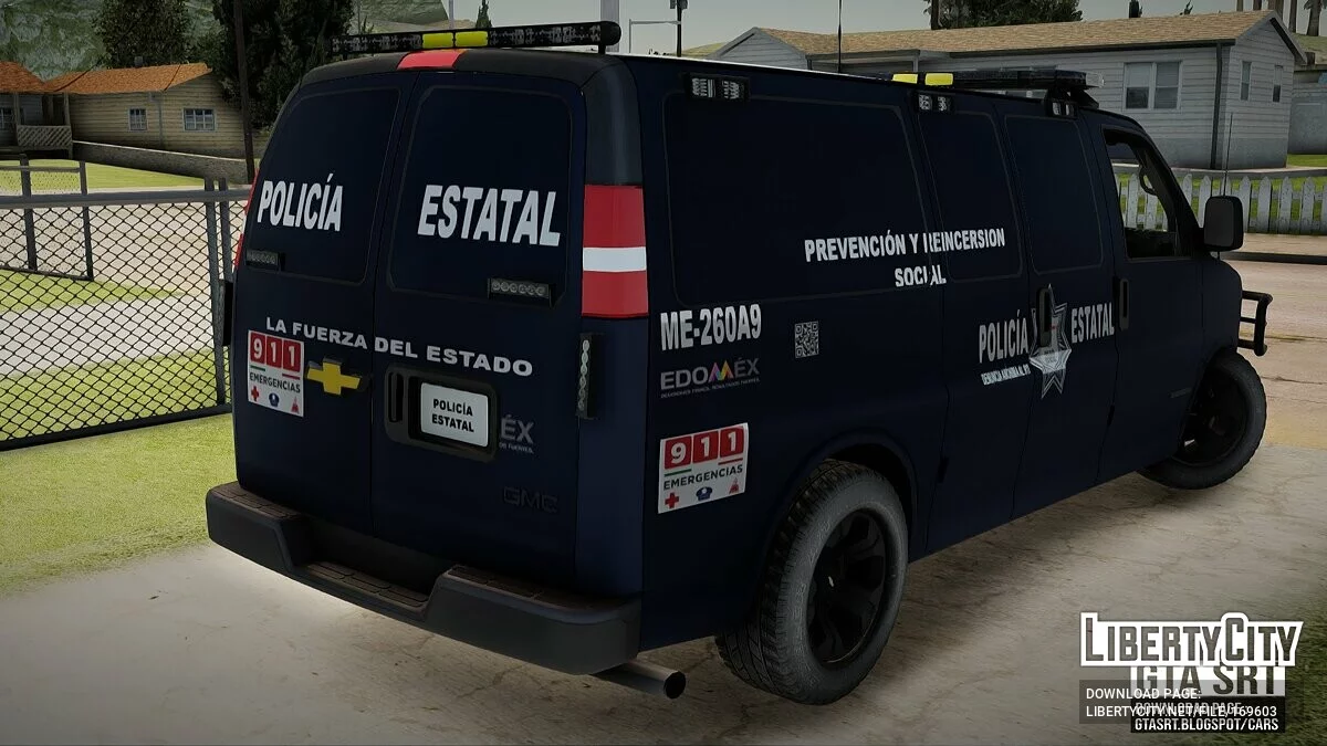 Inmate Transport Unit of the State Police of Mexico Chevrolet Express / GTA San Andreas