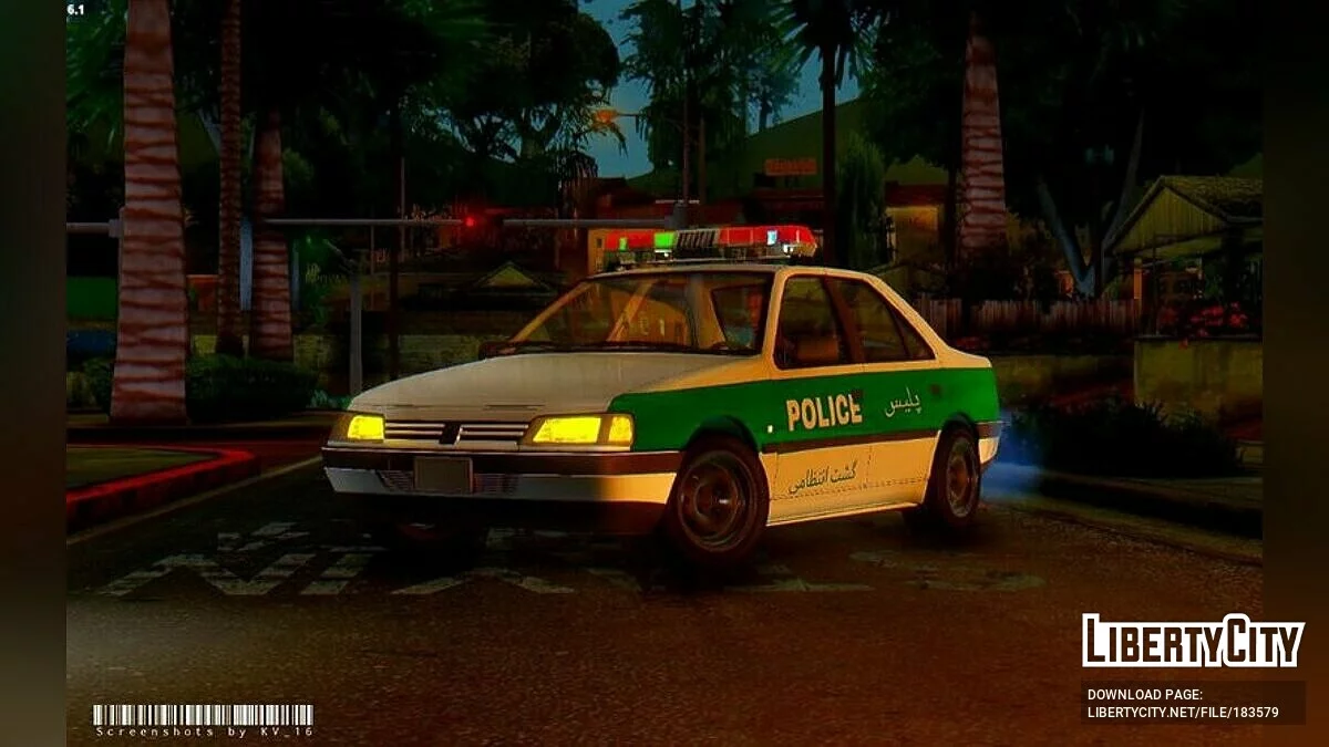 Peugeot 405 GLX Police / GTA San Andreas