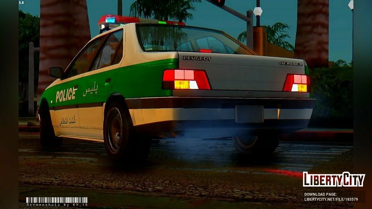 Peugeot 405 GLX Police / GTA San Andreas