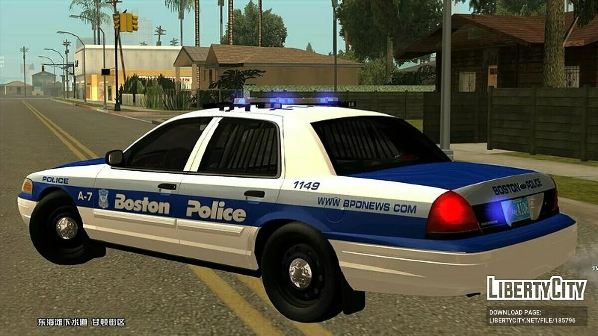 2011 CVPI Boston Police A-7 patrol AVS / GTA San Andreas