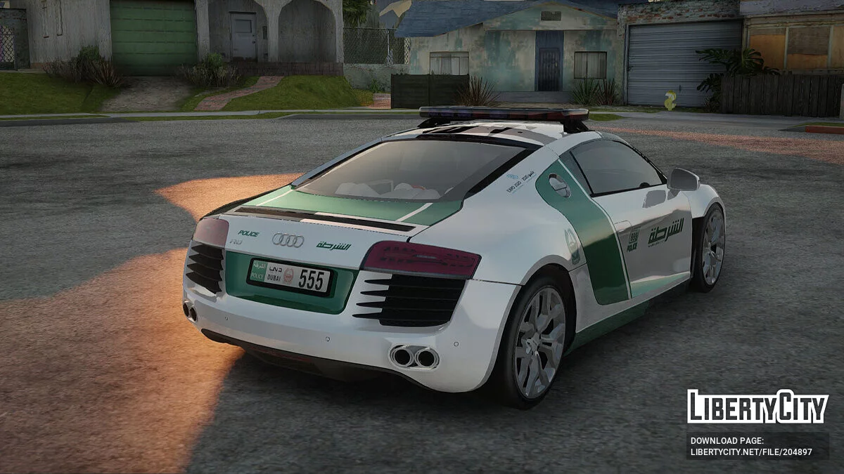 Audi R8 V8 FSI 2014 Dubai Police / GTA San Andreas